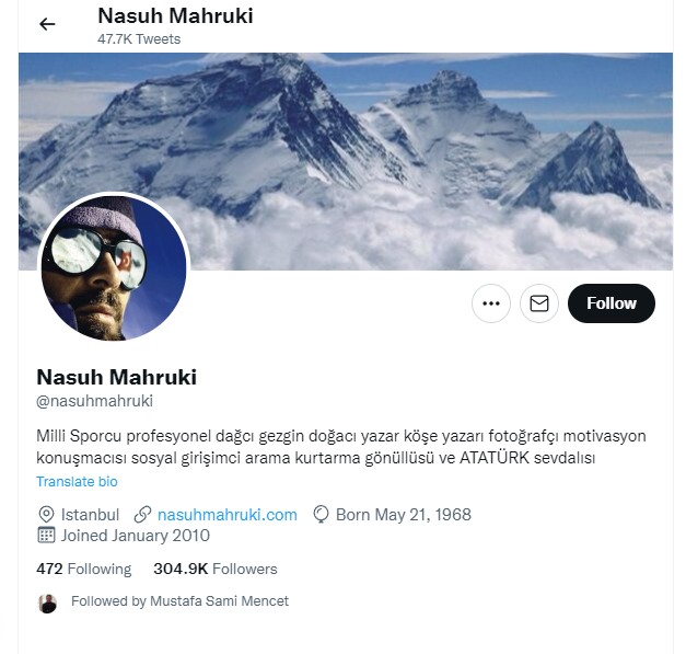 Ali Nasuh Mahruki Twitter profile